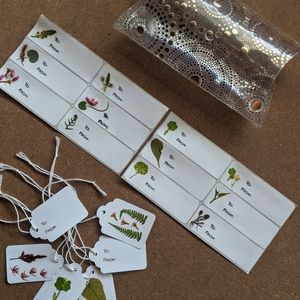 Gift tags, pressed flowers, *LIMITED availability*